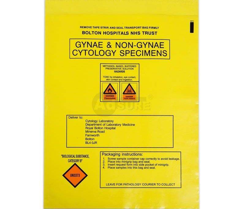 UN3373 Biological Substance Specimen Bags Adsure