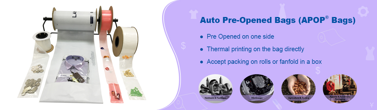 Applications of ADSURE AUTO PRE-OPENED ROLL BAG