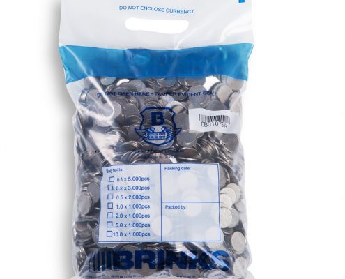Heavy Duty Clear Tamper Evident Coin Security Deposit Bags with Handle