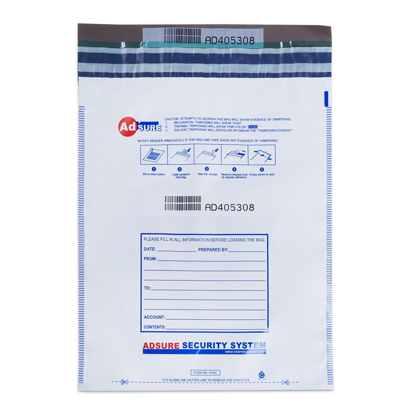Made in USA WUNTREE 9 x 12 inch Tamper Evident Bank Deposit Bags with Level 4 Security Features 100 Pack, Clear 