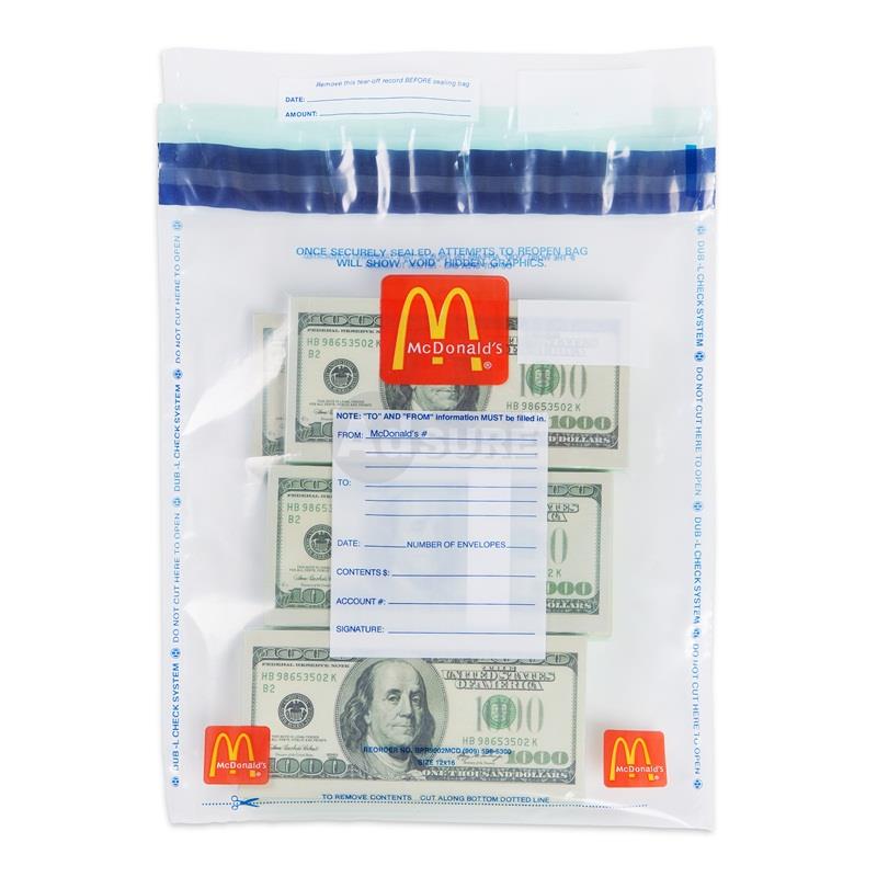Custom Security Deposit Bags for Retail Chain Stores