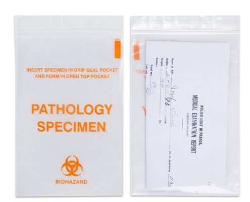 Biohazard Specimen Bags with Dual Pouch