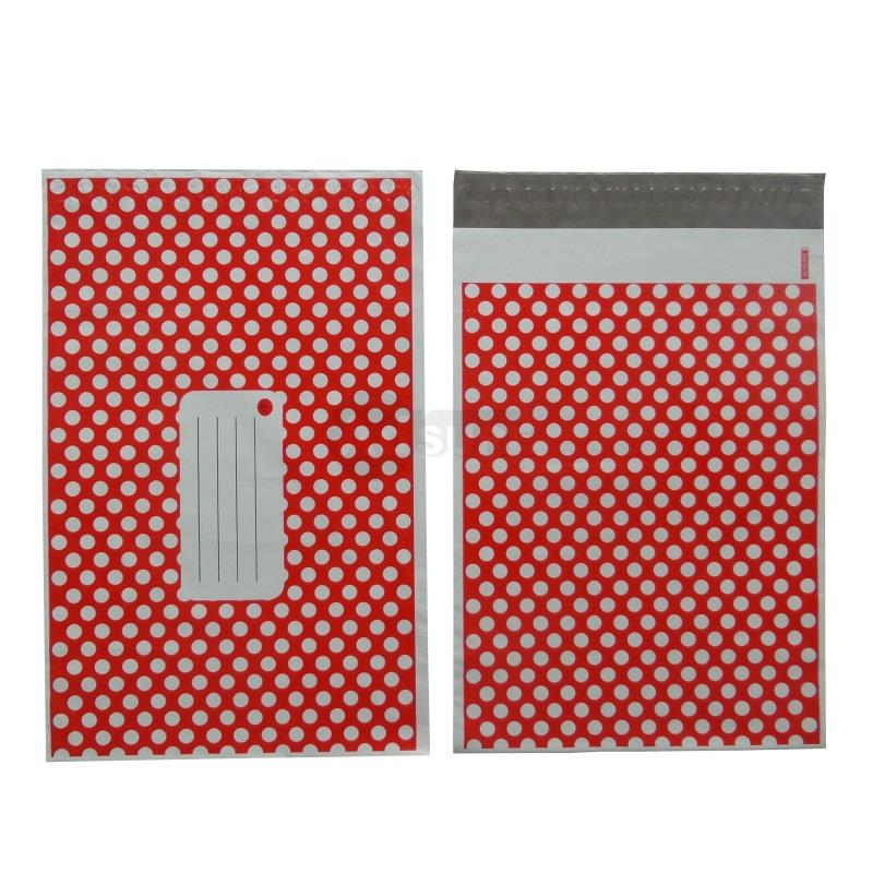 Red Polka Dot Design Poly Mailers
