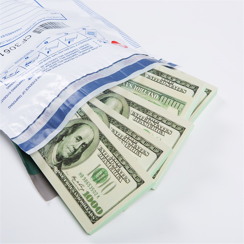 100 pieces Money Deposit Bags Tamper-Evident Security Bank Pocket 6 x 9 Inch 
